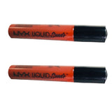 Pack of 2 NYX Liquid Suede Cream Lipstick, Orange County # LSCL05