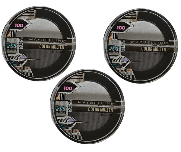 Pack of 3 Maybelline Color Molten Eyeshadow, Stroke of Silver 403