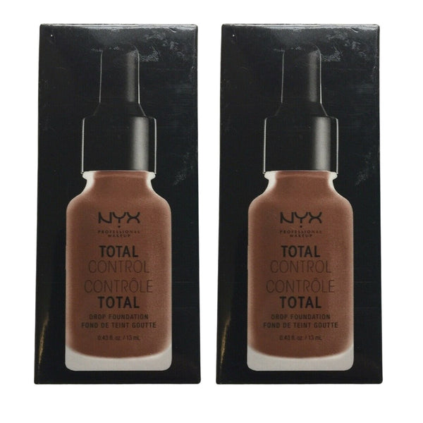 Pack of 2 NYX Total Control Drop Foundation, Deep Rich # TCDF20