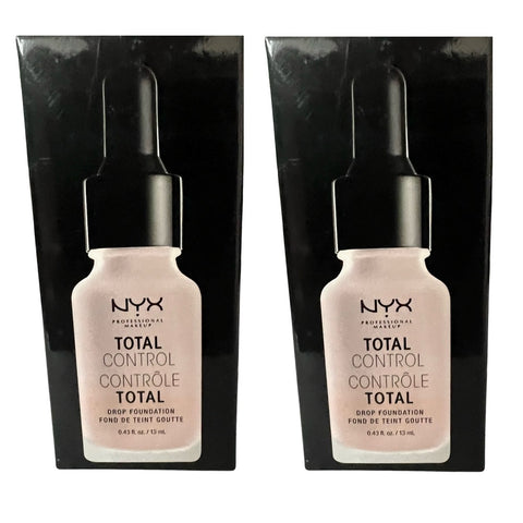 Pack of 2 NYX Total Control Drop Foundation, Beige # TCDF11
