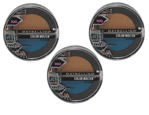 Pack of 3 Maybelline Color Molten Eyeshadow, Sweeping Blue 400