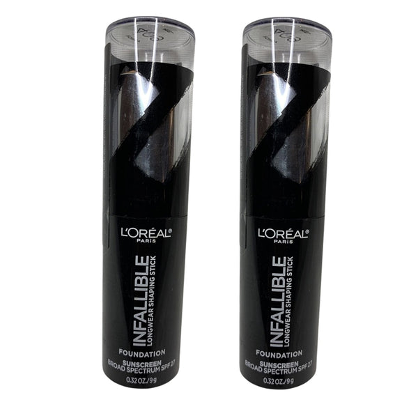 Pack of 2 L'oreal Paris Infallible Longwear Shaping Stick Foundation, Honey # 409