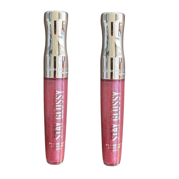 Pack of 2 Rimmel Stay Glossy 6HR Lip Gloss, Cake for Breakfast # 030