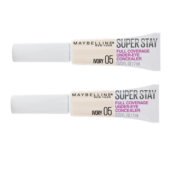 Pack of 2 Maybelline New York Super Stay Full Coverage Under-Eye Concealer, Ivory # 05