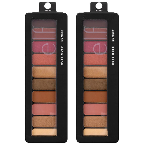 Pack of 2 e.l.f. Eyeshadow Palette, Rose Gold - Sunset 81495