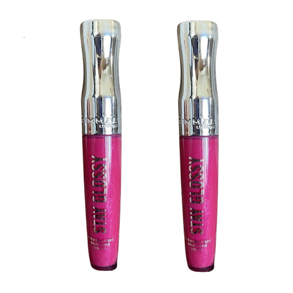 Pack of 2 Rimmel Stay Glossy 6HR Lip Gloss, The Future is Pink # 360