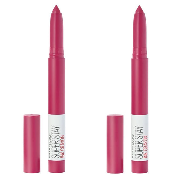 Pack of 2 Maybelline New York Super Stay Ink Crayon Lipstick, Treat Yourself # 35