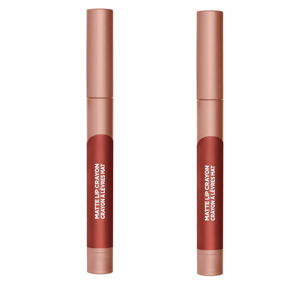 Pack of 2 L'Oreal Paris Infallible Matte Lip Crayon, Flirty Toffee # 509