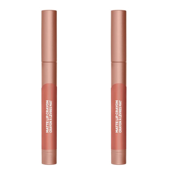 Pack of 2 L'Oreal Paris Infallible Matte Lip Crayon, Smooth Caramel # 512