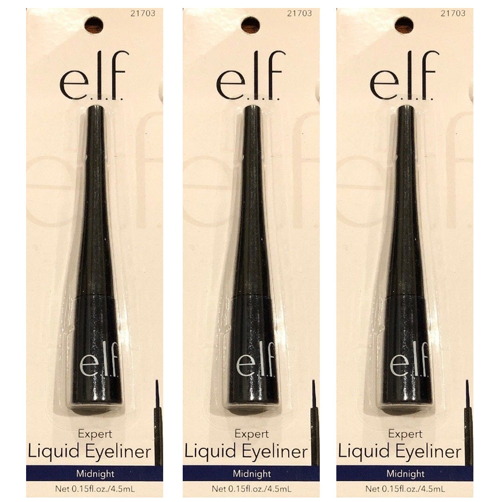 Pack of 3 e.l.f. Expert Liquid Eyeliner, Midnight (21703) On Sale Beauty Pack of 3 e.l.f. Expert Liquid Eyeliner, Midnight (21703) On Sale Beauty