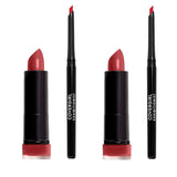 Pack of 2 CoverGirl Exhibitionist Lip Kit, 450 Worthy / 220 Cherry Red