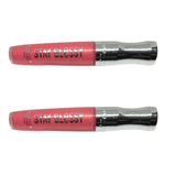 Pack of 2 Rimmel Stay Glossy 6HR Lip Gloss, Ready To Flamingle # 300