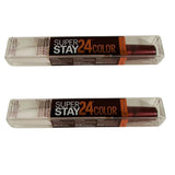 Pack of 2 Maybelline New York SuperStay 24 2-Step Liquid Lipstick, Coffee Edition, Mocha Chocolatte # 335