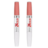 Pack of 2 Maybelline New York SuperStay 24 Color 2-Step Liquid Lipstick, Loaded Latte # 235