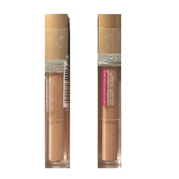 Pack of 2 Maybelline New York Color Sensational High Shine Lip Gloss, Peach Glisten 260