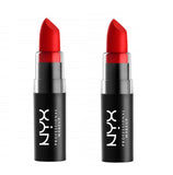 Pack of 2 NYX Matte Lipstick, Perfect Red MLS10