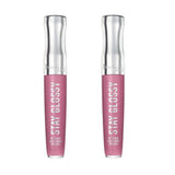 Pack of 2 Rimmel Stay Glossy 6HR Lip Gloss, Cake for Breakfast # 030