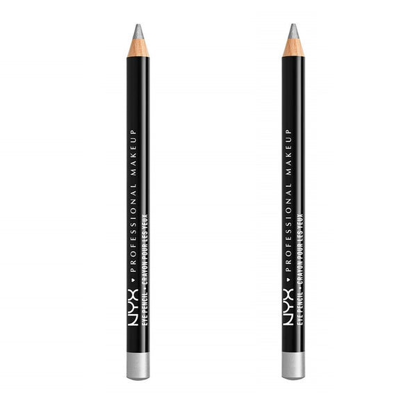 Pack of 2 NYX Slim Eye Pencil, Silver SPE905