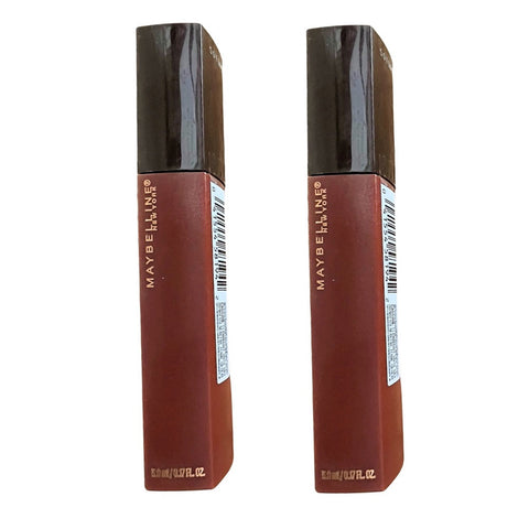 Pack of 2 Maybelline New York SuperStay Matte Ink Liquid Lipstick, Cocoa Connoisseur # 270