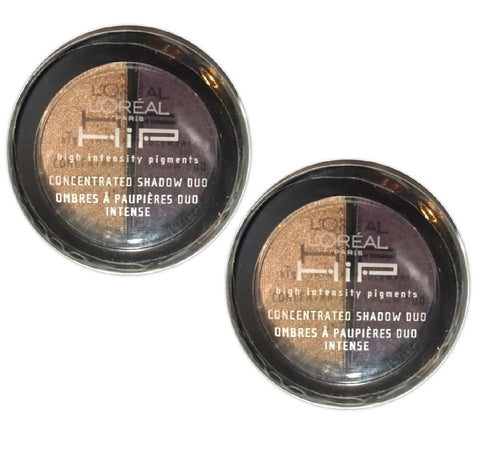 Pack of 2 L'Oreal HIP Concentrated Eye Shadow Duo, Wicked 536